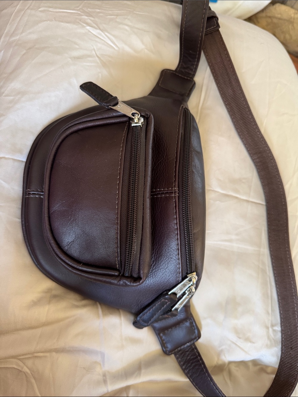 VTG Latico Leathers Brown Leather Fanny Pack Waist Bag Sling